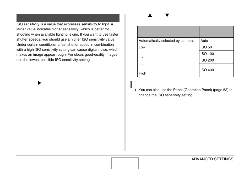 Specifying iso sensitivity, E 123) | Casio EX-Z1000 User Manual | Page 123 / 266
