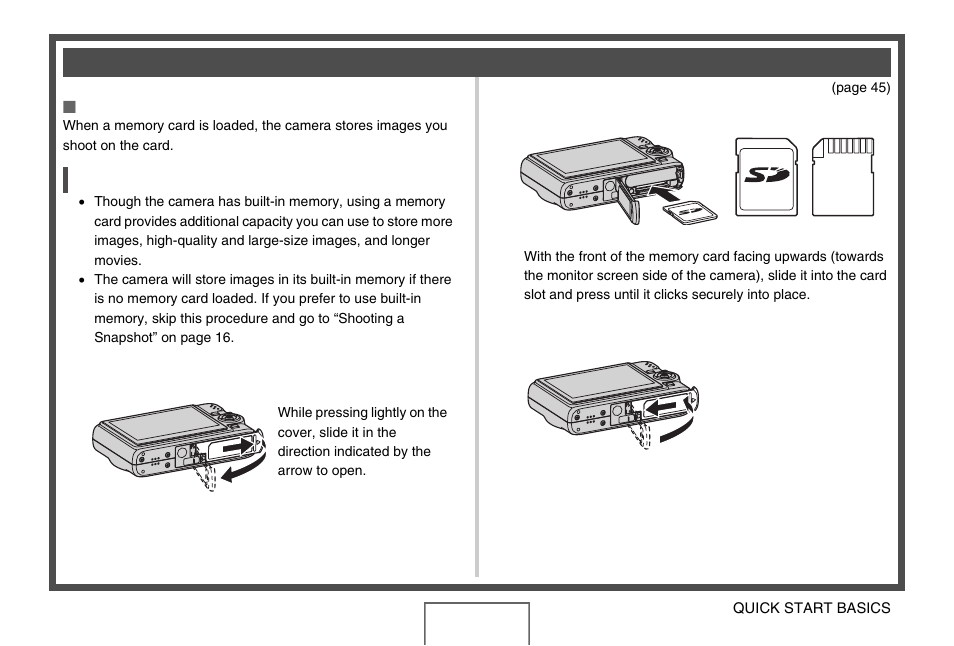Using a memory card | Casio EX-Z1000 User Manual | Page 14 / 266