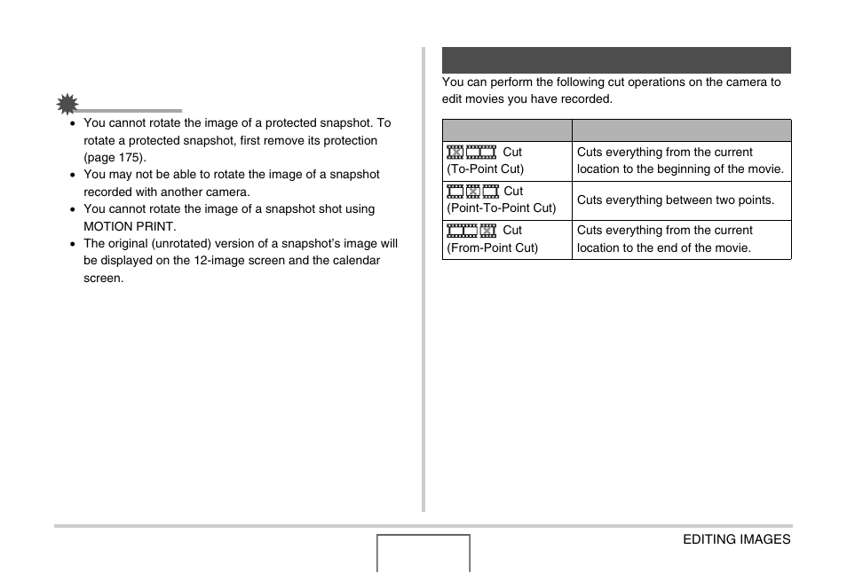 Editing a movie on the camera | Casio EX-Z1000 User Manual | Page 161 / 266