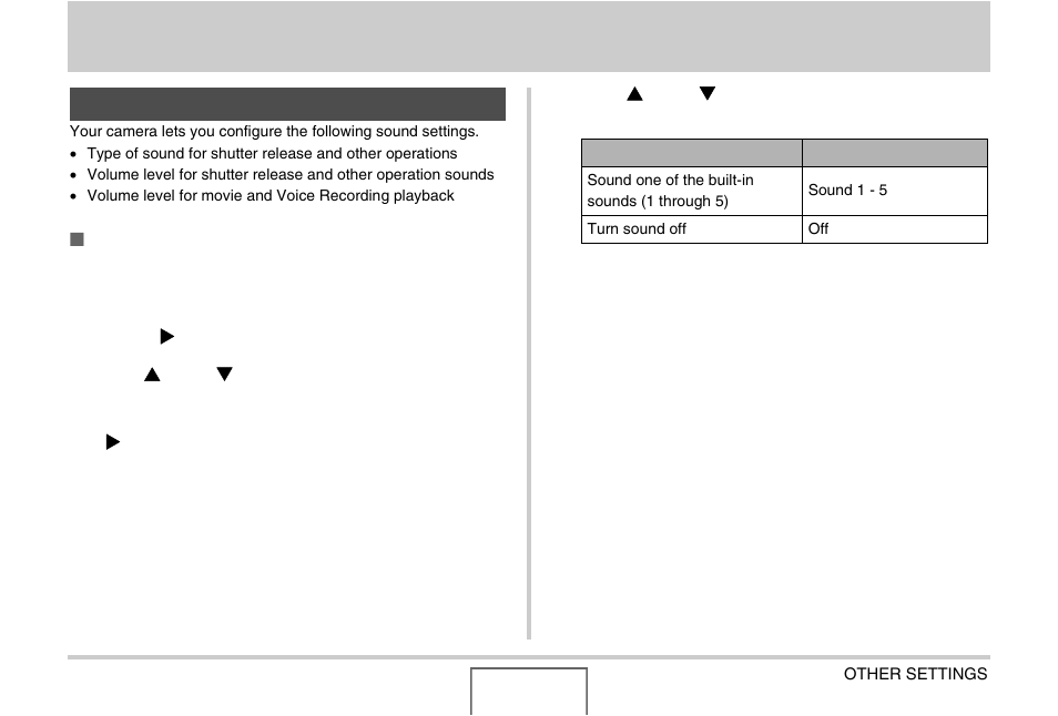 Other settings, Configuring camera sound settings | Casio EX-Z1000 User Manual | Page 184 / 266