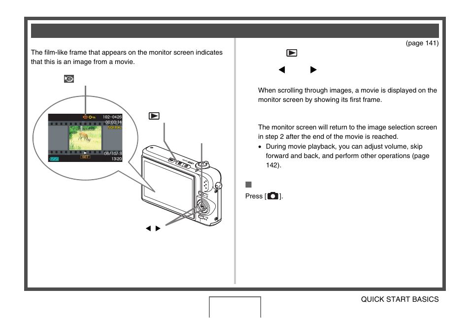 Viewing a movie | Casio EX-Z1000 User Manual | Page 20 / 266