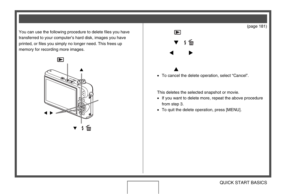 Deleting a file | Casio EX-Z1000 User Manual | Page 21 / 266