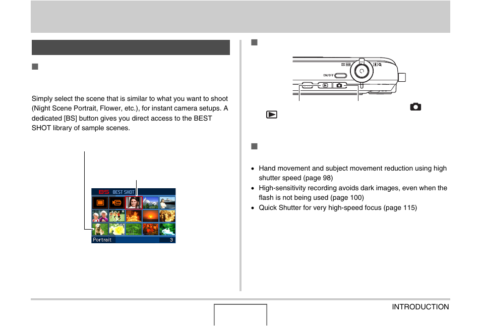 Introduction, Features | Casio EX-Z1000 User Manual | Page 22 / 266