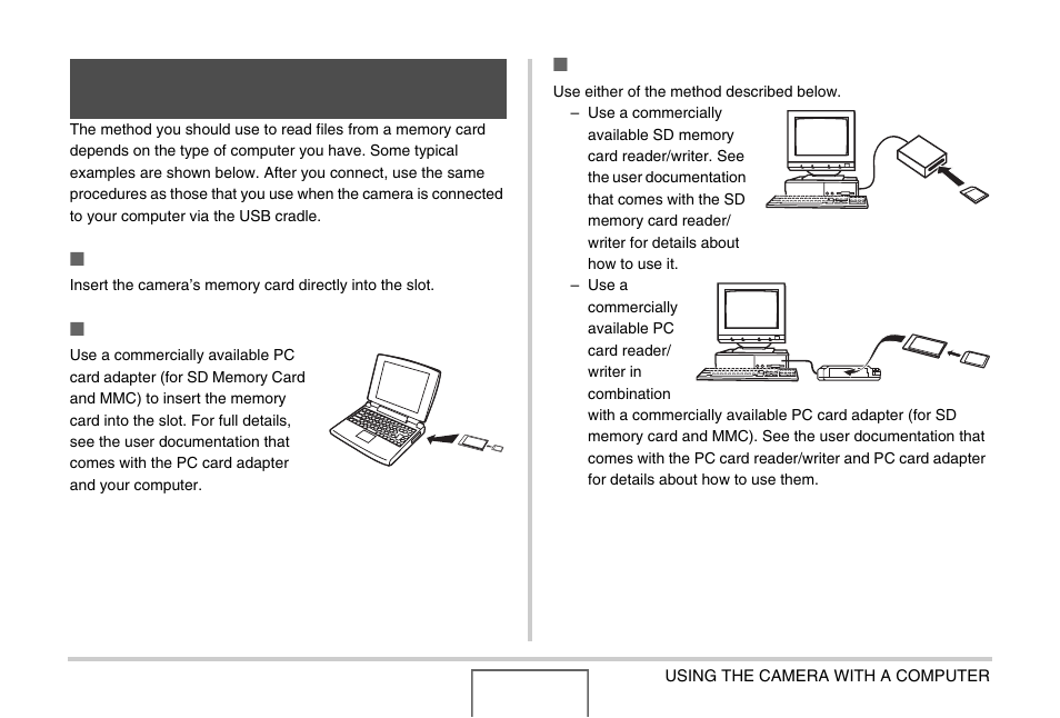 Reading files directly from a memory card | Casio EX-Z1000 User Manual | Page 234 / 266