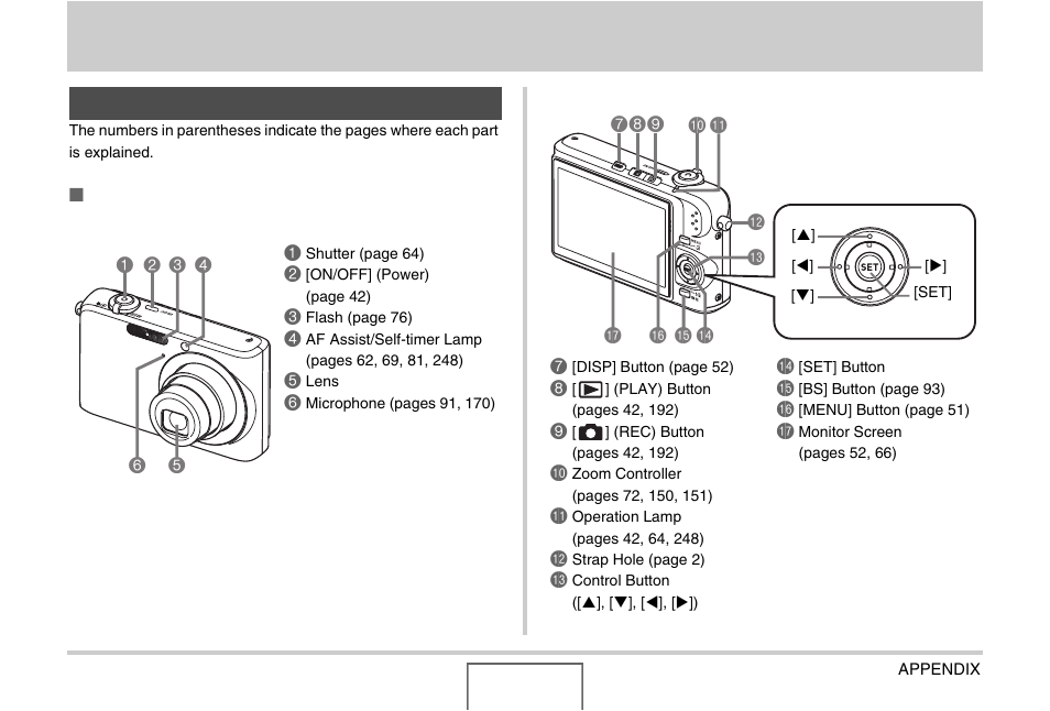 Appendix, General guide | Casio EX-Z1000 User Manual | Page 238 / 266