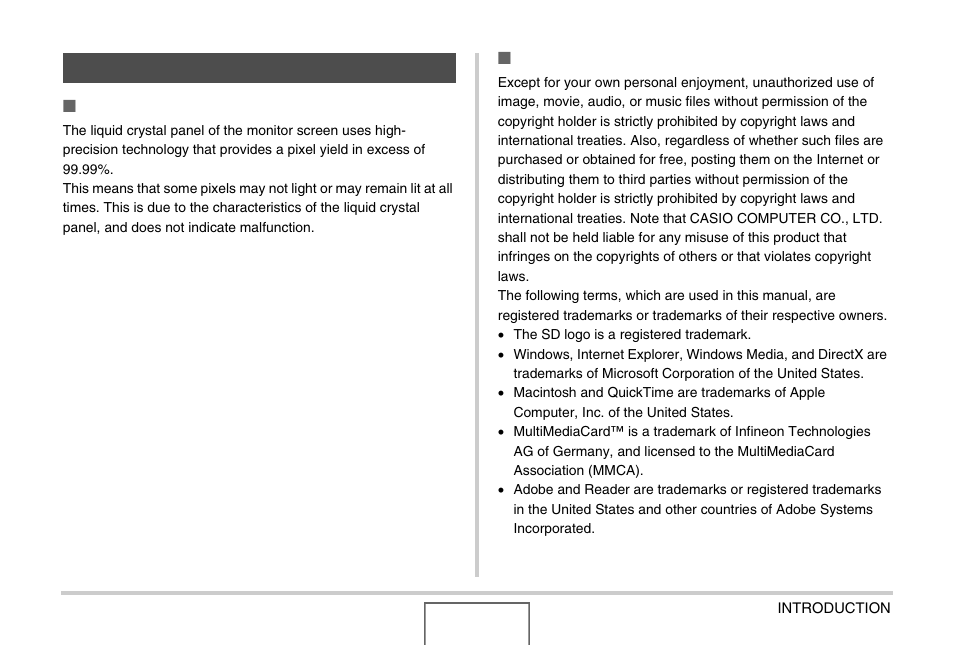 Read this first | Casio EX-Z1000 User Manual | Page 24 / 266