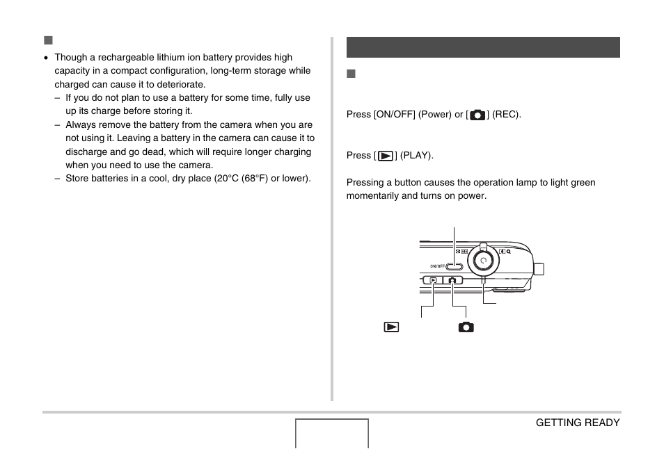Turning power on and off | Casio EX-Z1000 User Manual | Page 42 / 266