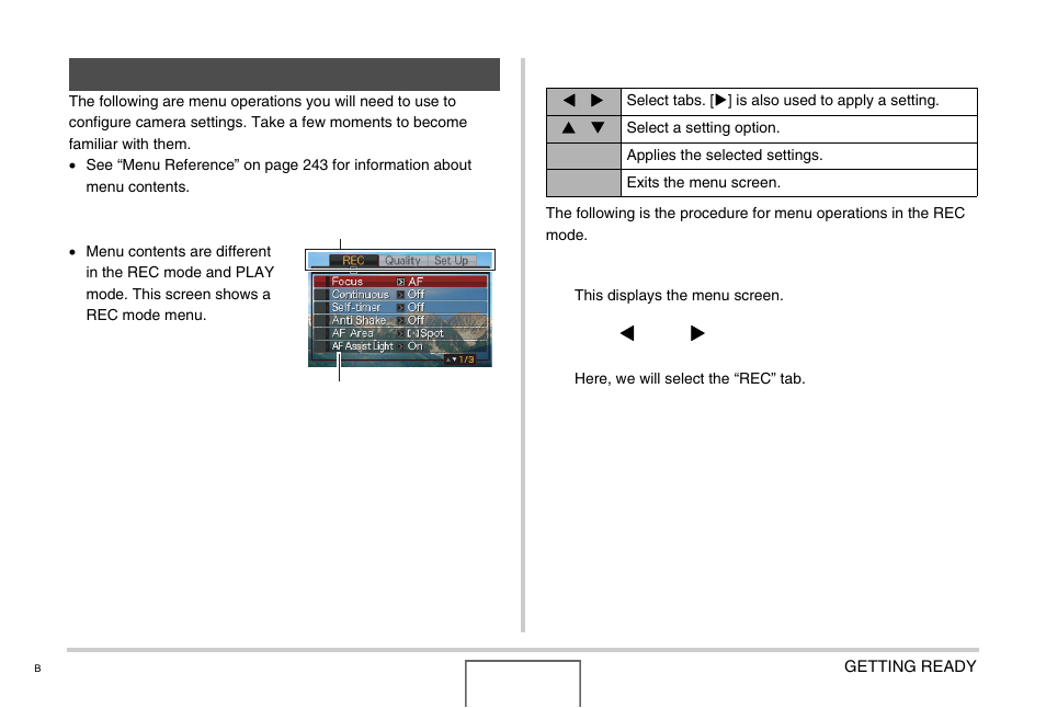 Using on-screen menus | Casio EX-Z1000 User Manual | Page 51 / 266