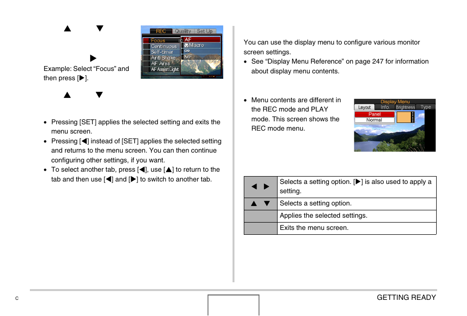 Configuring monitor screen settings | Casio EX-Z1000 User Manual | Page 52 / 266