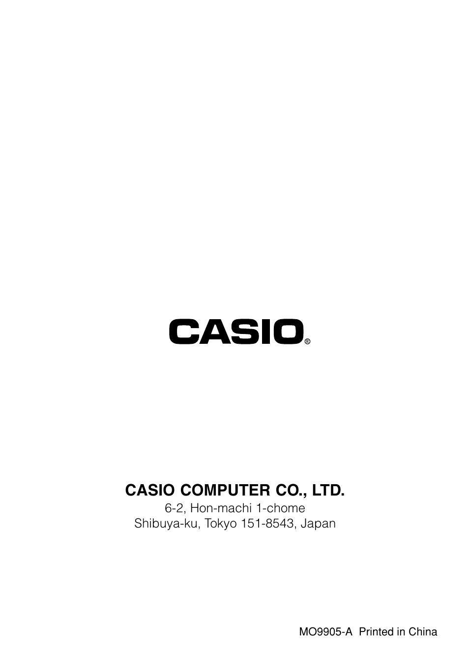 Casio computer co., ltd | Casio SF-7100SY User Manual | Page 83 / 83
