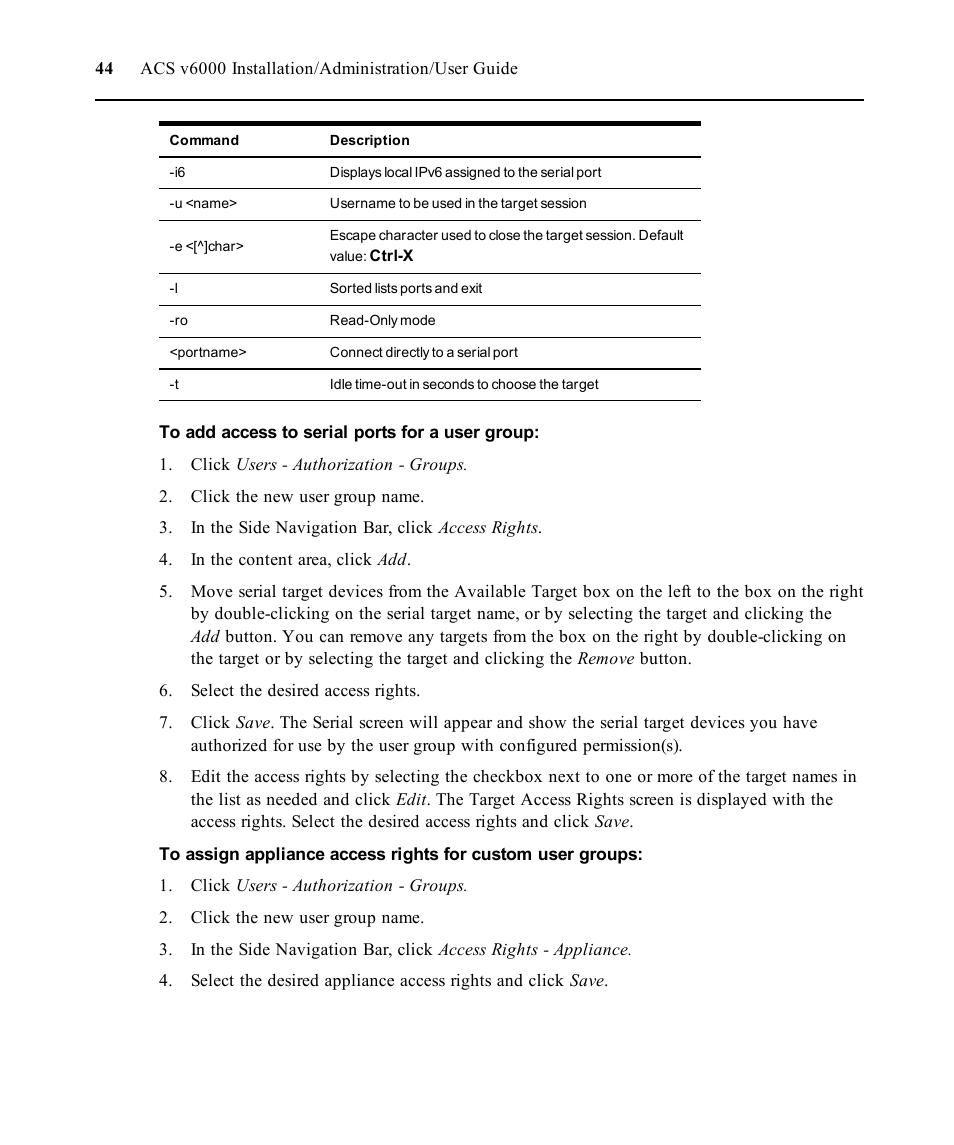 Avocent ACS V6000 User Manual | Page 49 / 58