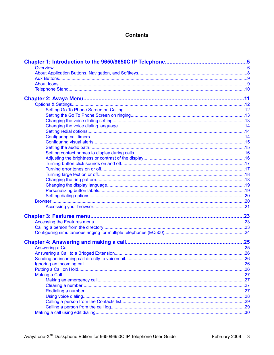 Avaya 9650C User Manual | Page 3 / 62