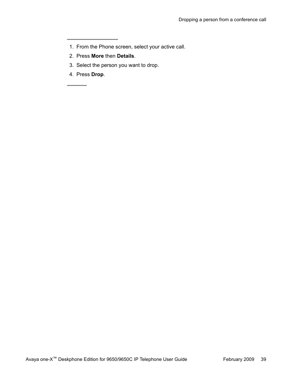 Avaya 9650C User Manual | Page 39 / 62