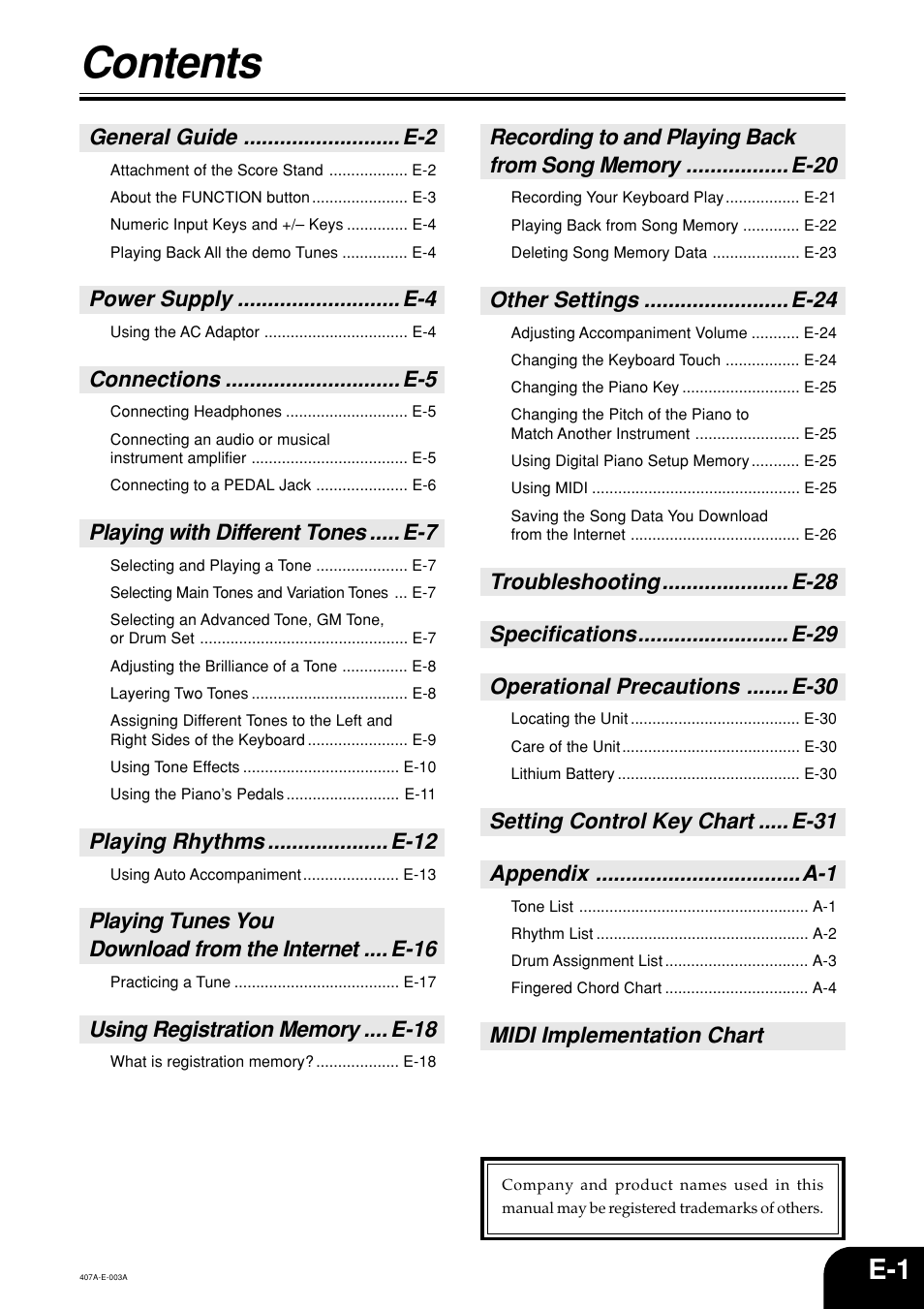 Casio PX-310 User Manual | Page 3 / 39