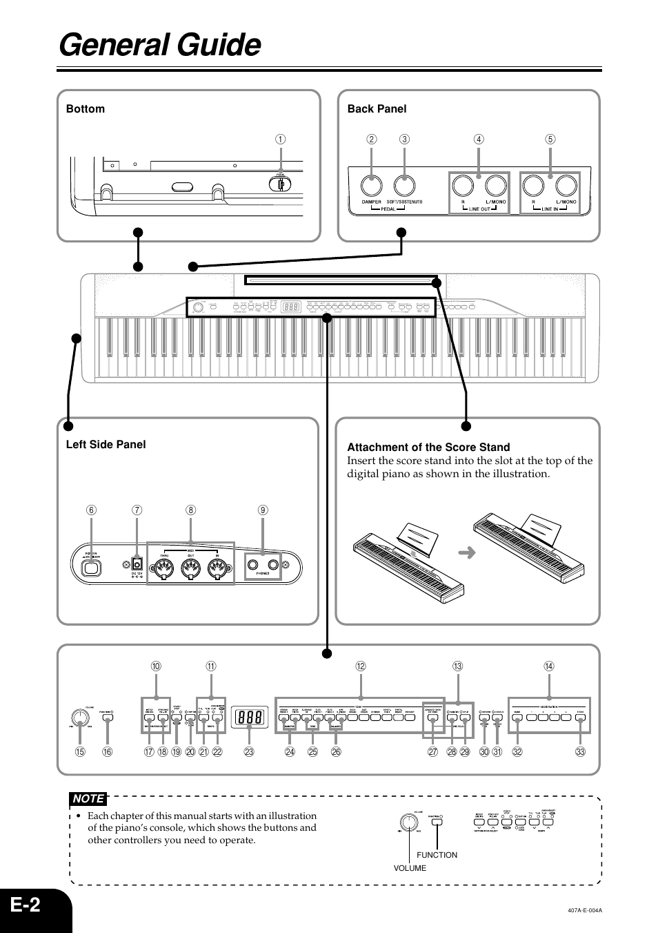 General guide | Casio PX-310 User Manual | Page 4 / 39