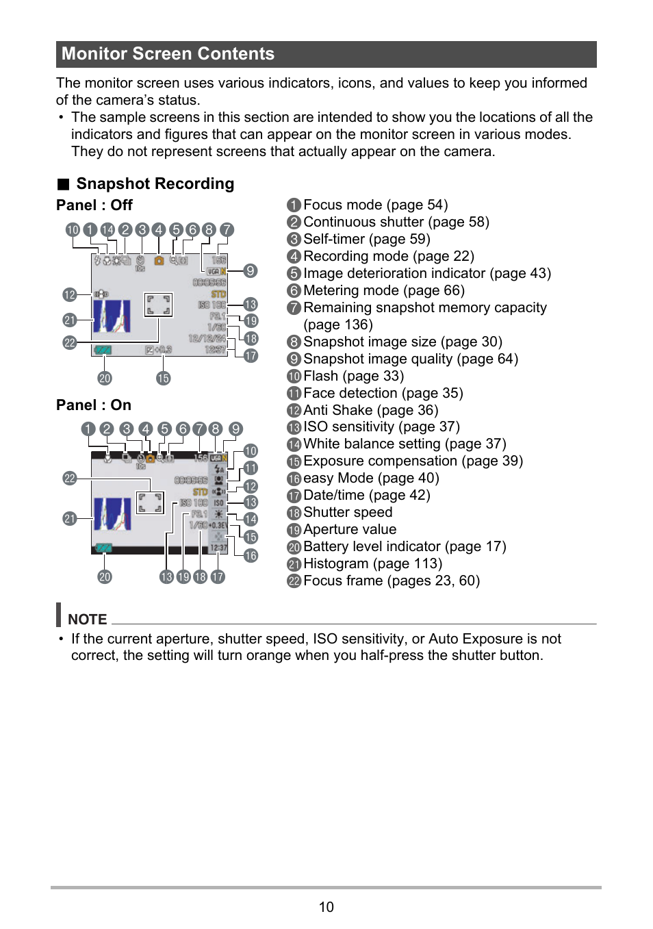 Monitor screen contents | Casio EXILIM EX-Z33 User Manual | Page 10 / 142