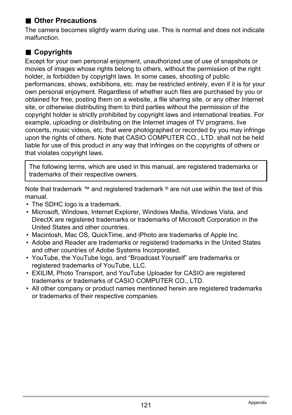 Casio EXILIM EX-Z33 User Manual | Page 121 / 142