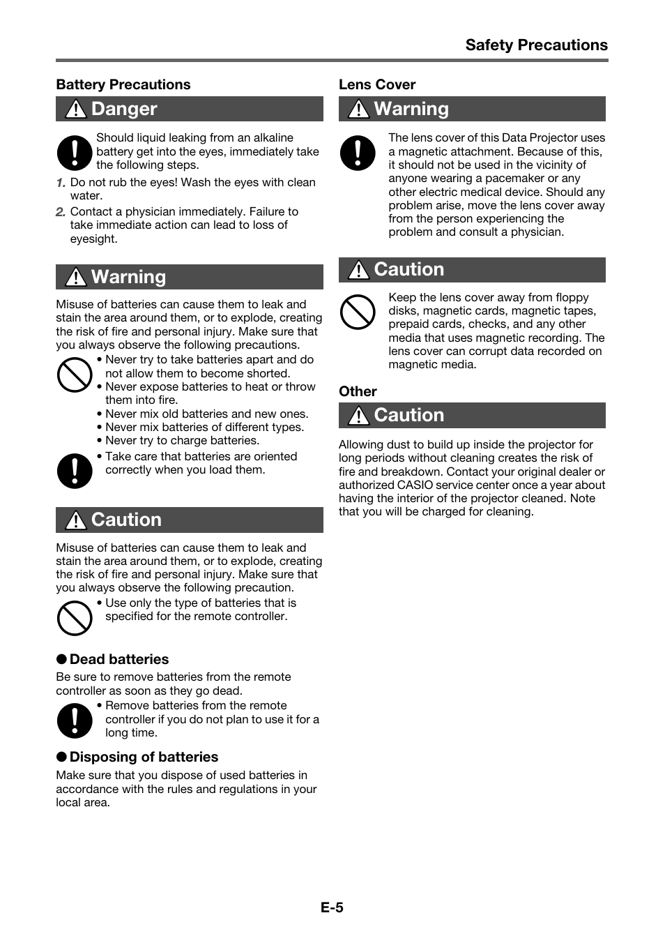 Casio XJ-A141 User Manual | Page 7 / 17