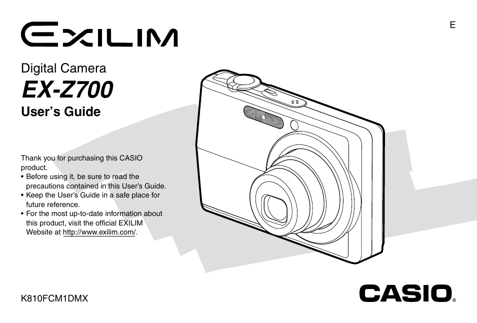 Casio EX-Z700 User Manual | 247 pages
