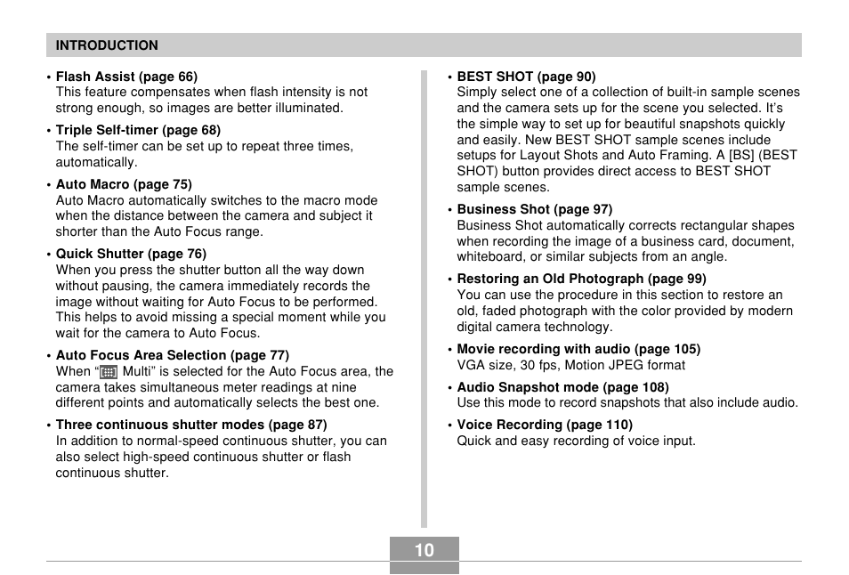 Casio EX-Z700 User Manual | Page 10 / 247