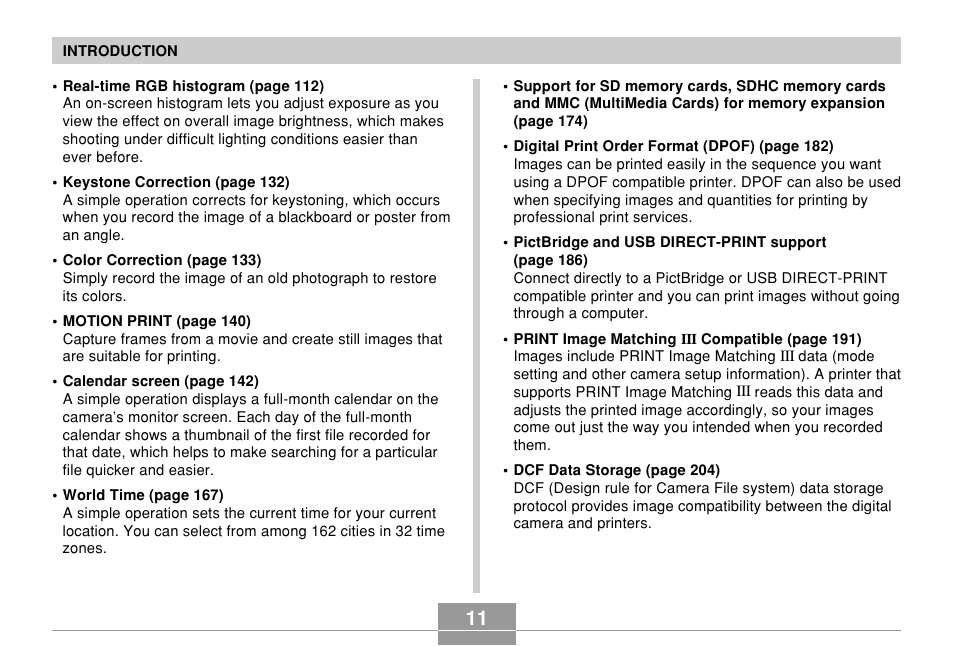 Casio EX-Z700 User Manual | Page 11 / 247