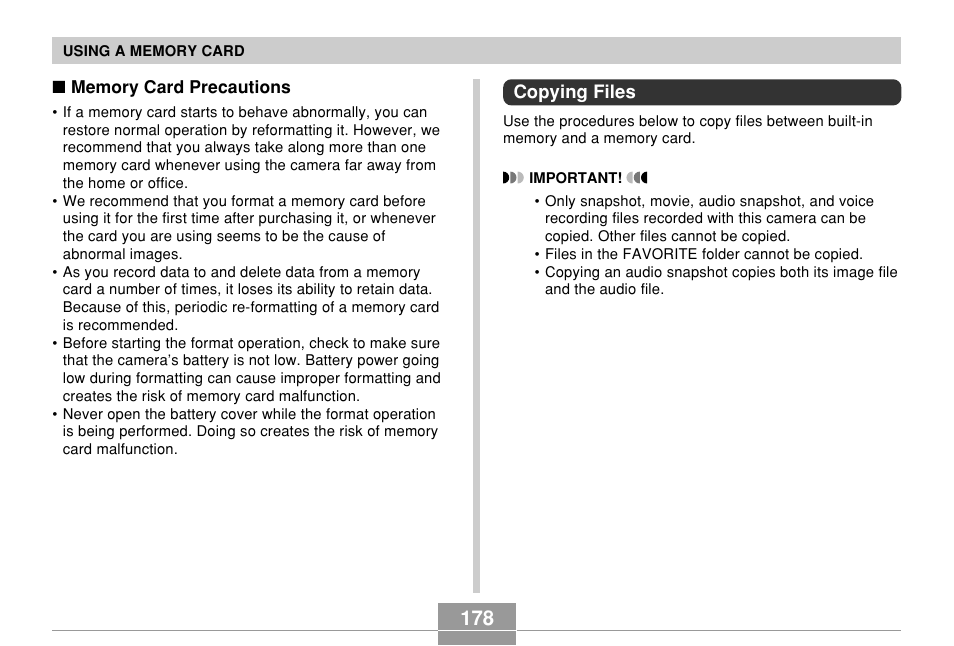 Copying files | Casio EX-Z700 User Manual | Page 178 / 247