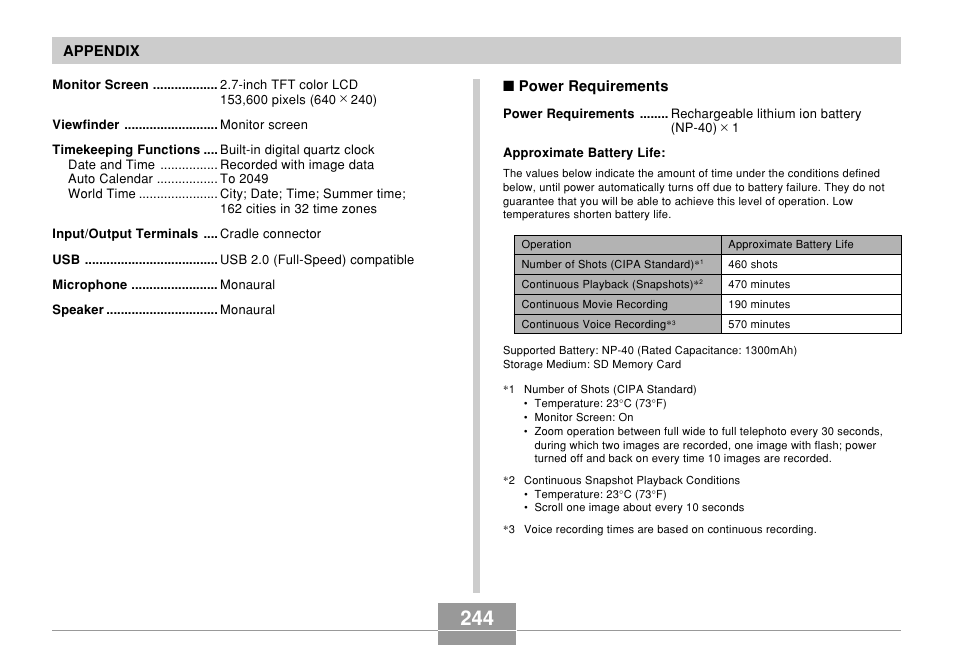 Casio EX-Z700 User Manual | Page 244 / 247