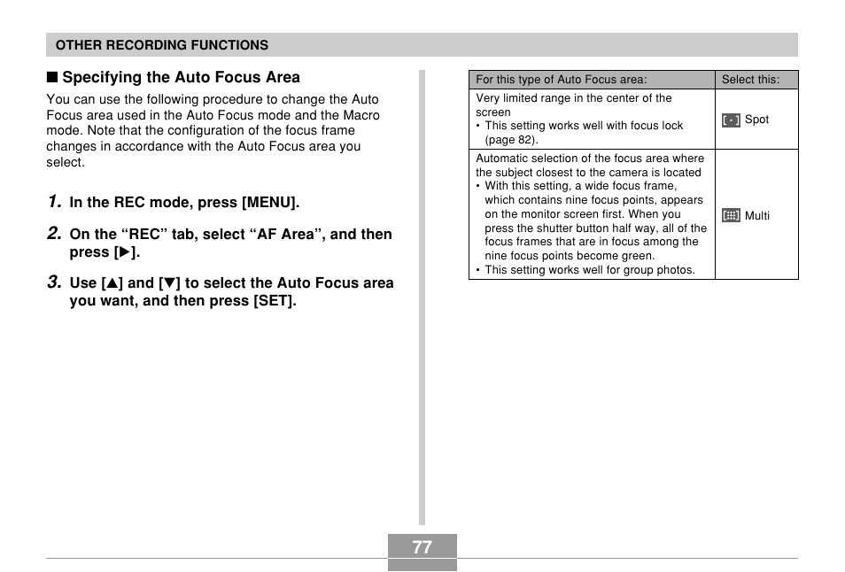 Casio EX-Z700 User Manual | Page 77 / 247