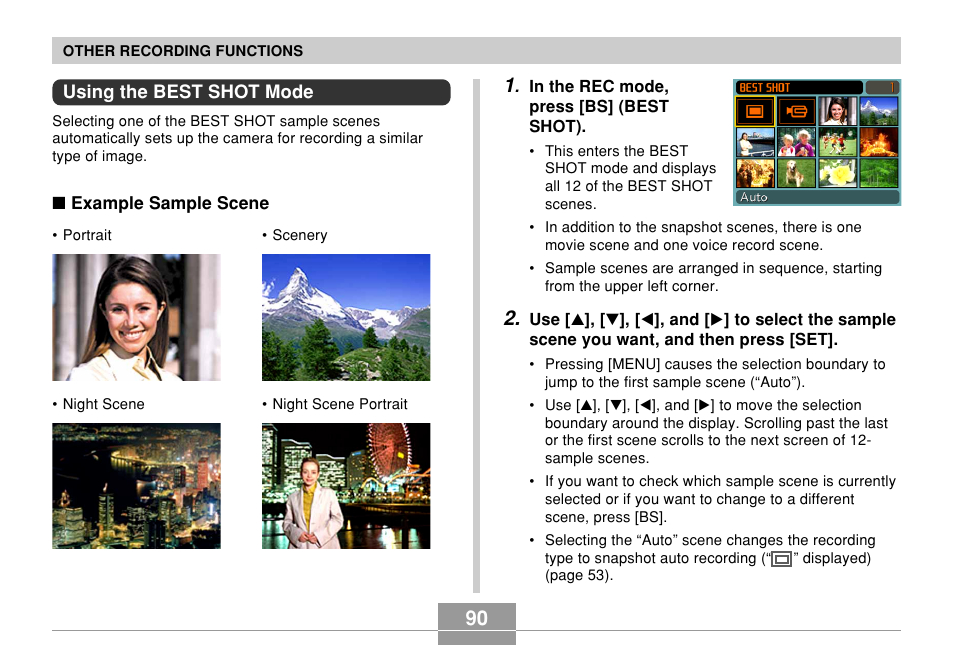 Using the best shot mode | Casio EX-Z700 User Manual | Page 90 / 247