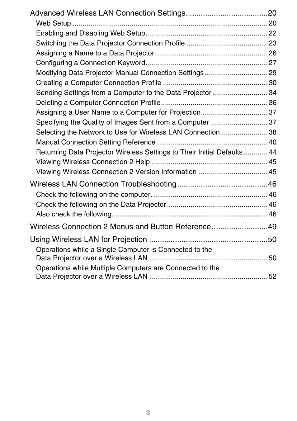 Casio YW2L User Manual | Page 3 / 54