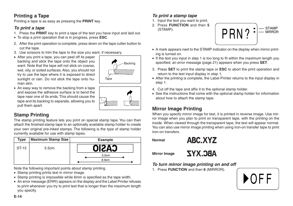 Casio KL-100E User Manual | Page 15 / 25