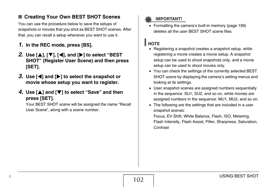 Casio EX-S770 User Manual | Page 102 / 290