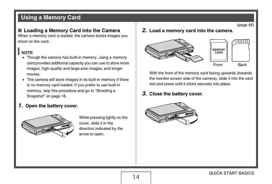 Using a memory card | Casio EX-S770 User Manual | Page 14 / 290