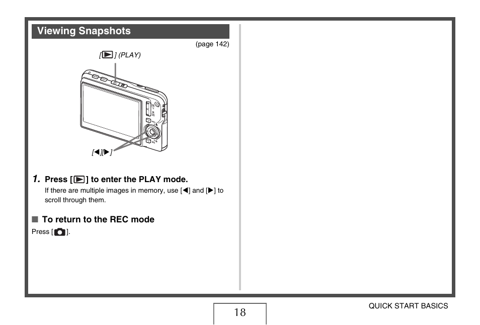 Viewing snapshots | Casio EX-S770 User Manual | Page 18 / 290