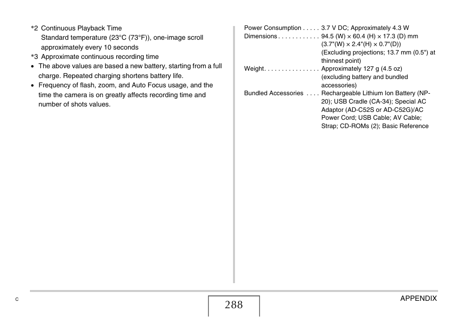 Casio EX-S770 User Manual | Page 288 / 290