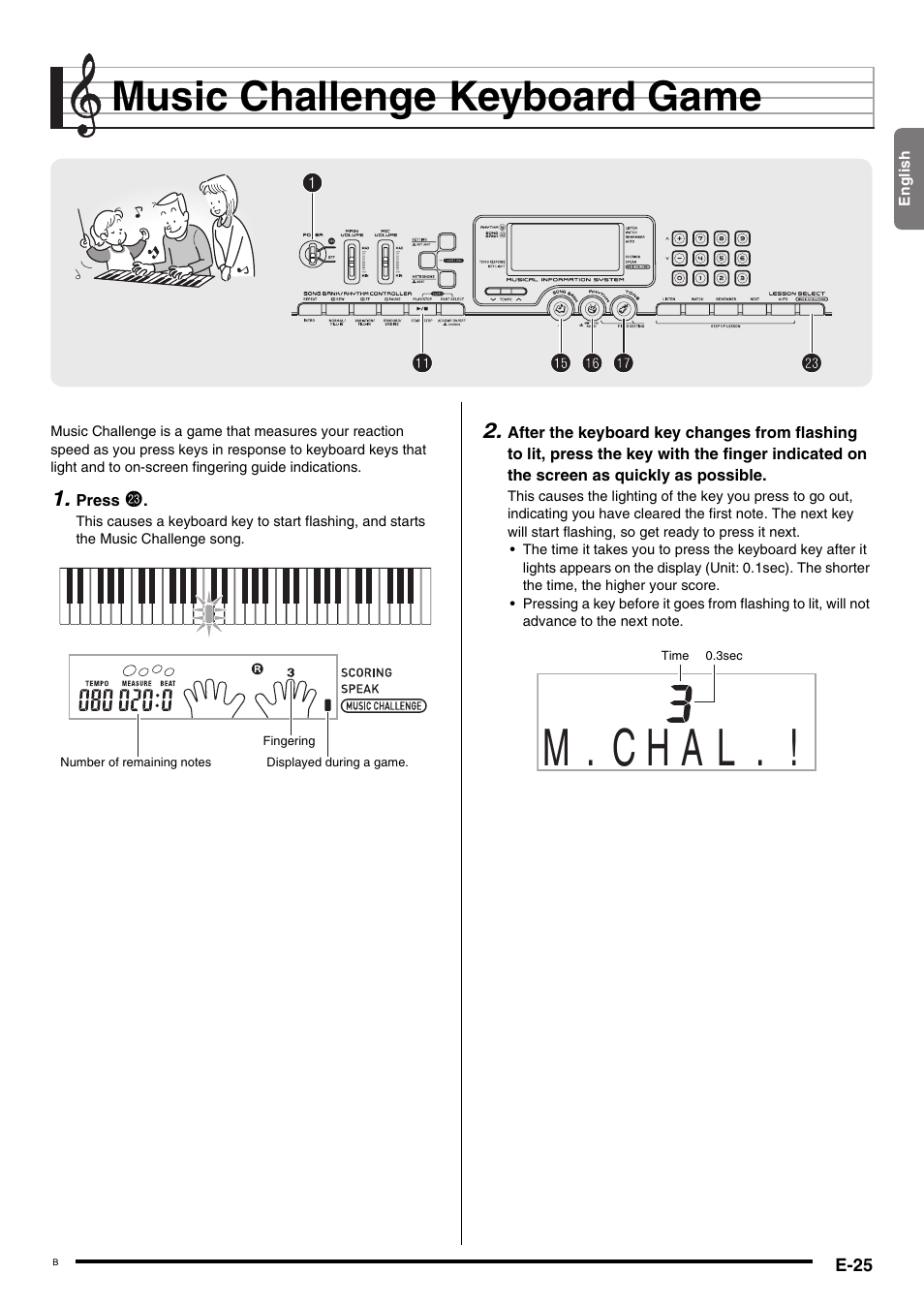 M . c h a l, Music challenge keyboard game, Cn bp bp bq bq br br bl bl 1 1 | Casio LK-220 User Manual | Page 27 / 45