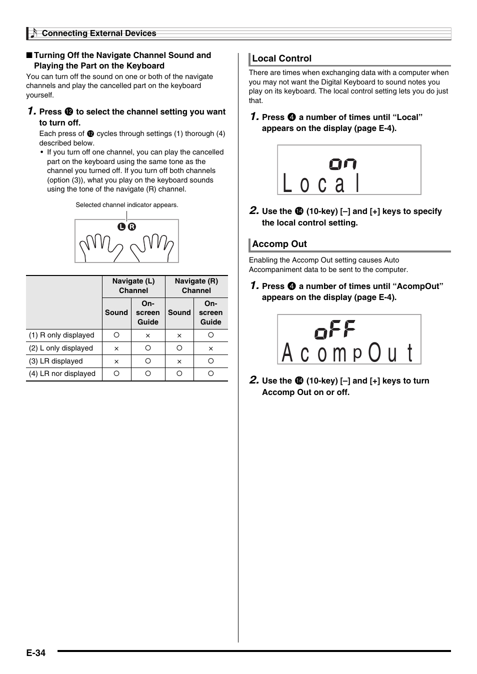 O u t | Casio LK-220 User Manual | Page 36 / 45