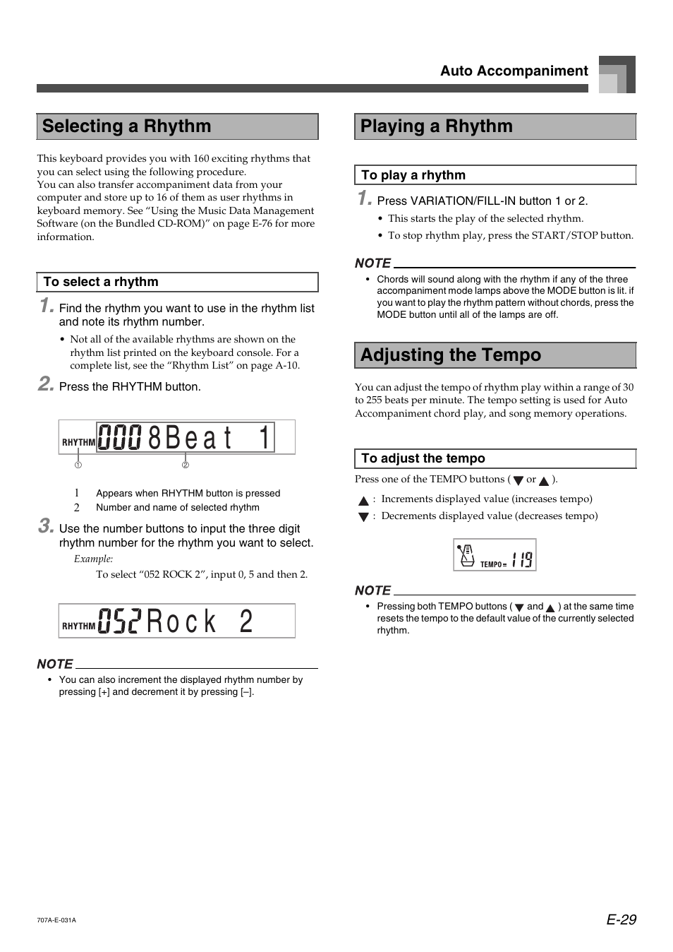 8a 1 t e b, Rk 2 c o | Casio CTK900 User Manual | Page 32 / 116