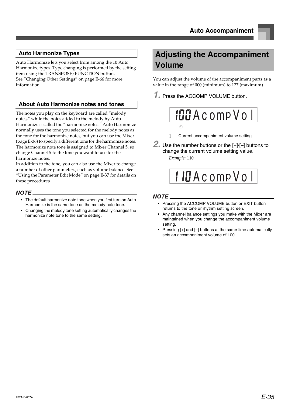 Am v o l | Casio CTK900 User Manual | Page 38 / 116