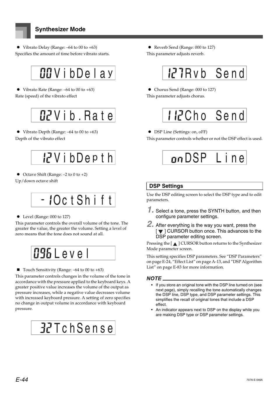 Vd l a | Casio CTK900 User Manual | Page 47 / 116