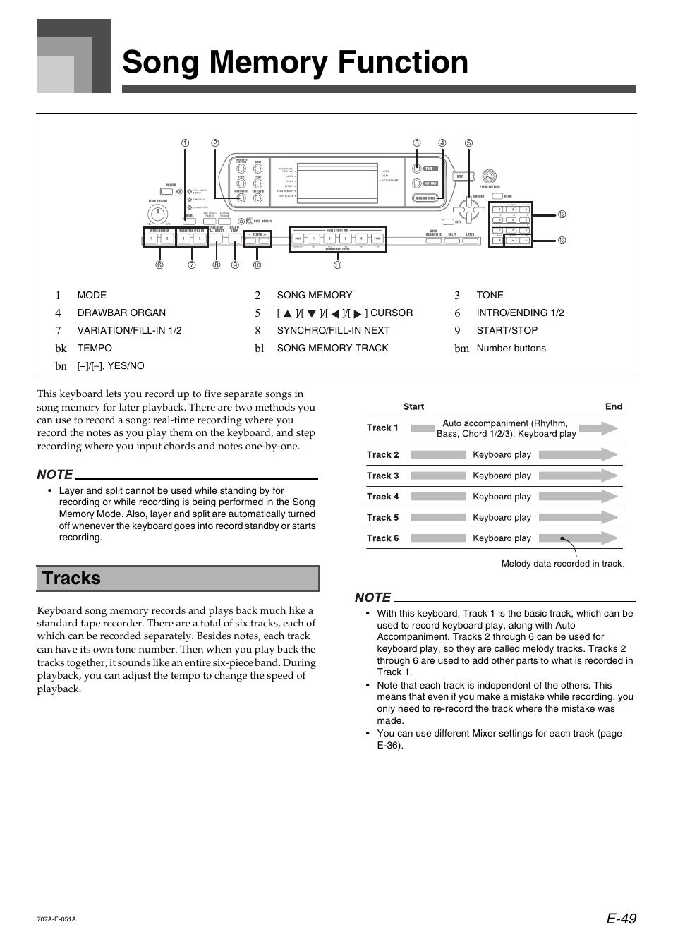 Tracks, E-49 | Casio CTK900 User Manual | Page 52 / 116