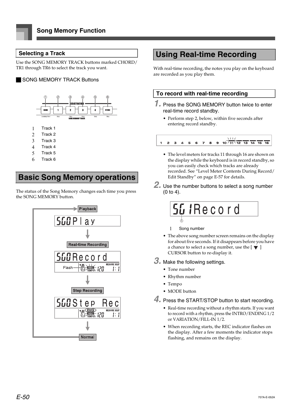 Using real-time recording | Casio CTK900 User Manual | Page 53 / 116