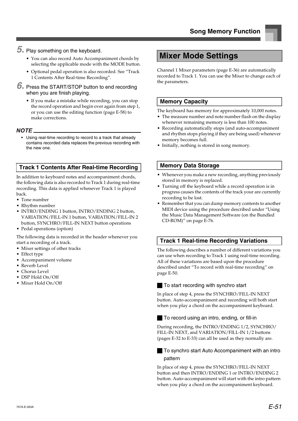 Mixer mode settings | Casio CTK900 User Manual | Page 54 / 116