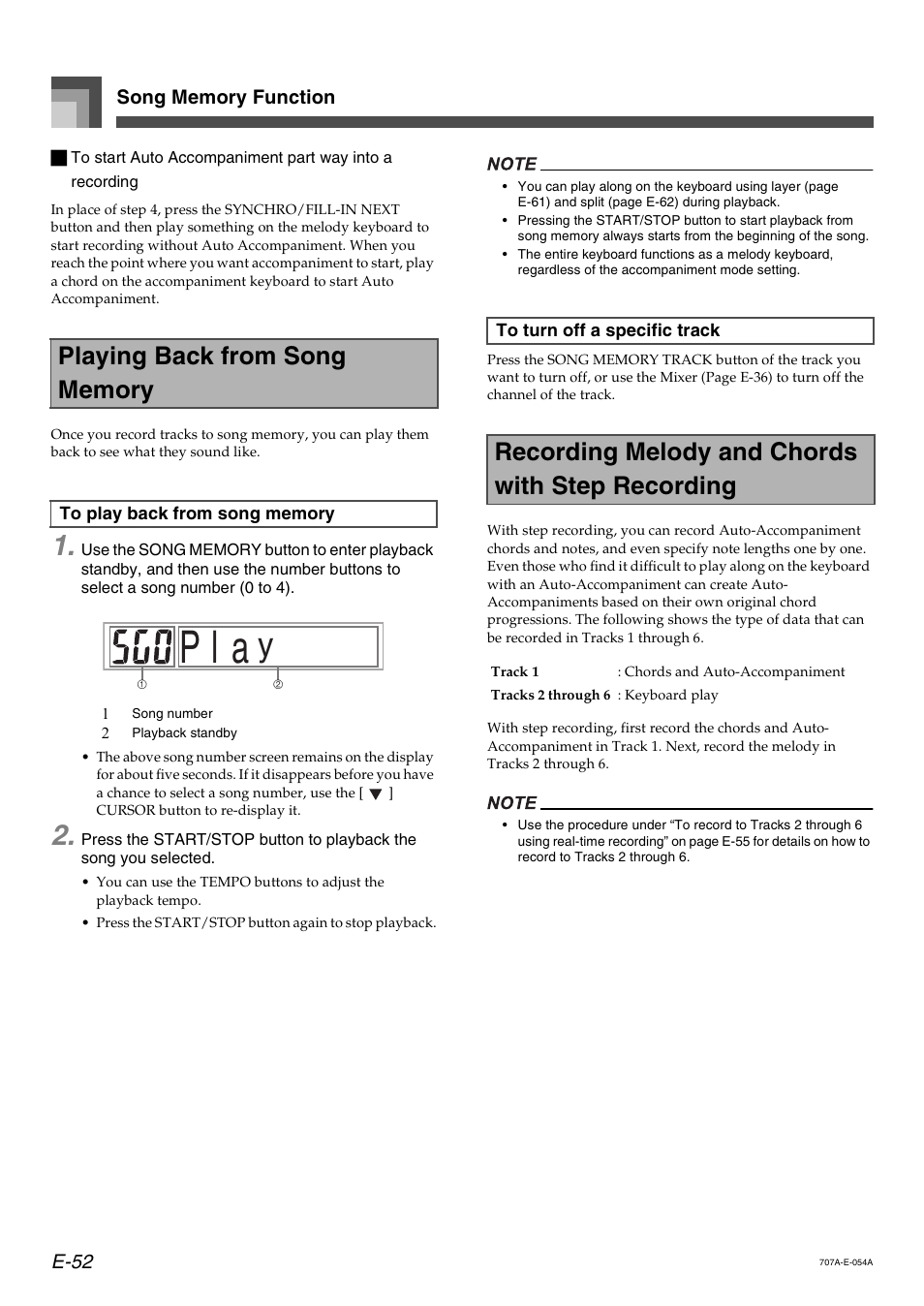 Recording melody and chords with step recording | Casio CTK900 User Manual | Page 55 / 116