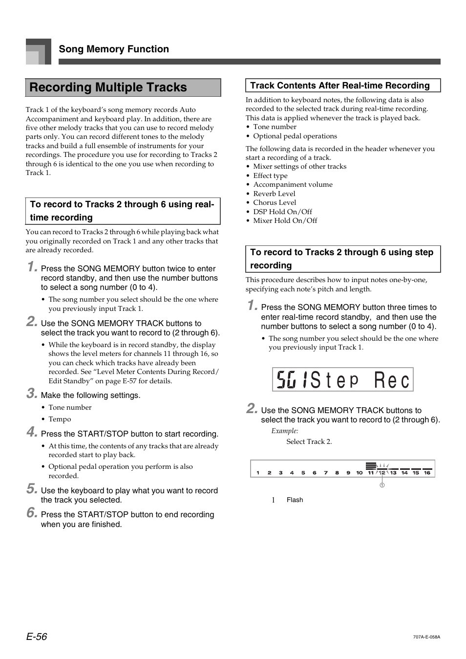 Recording multiple tracks | Casio CTK900 User Manual | Page 59 / 116