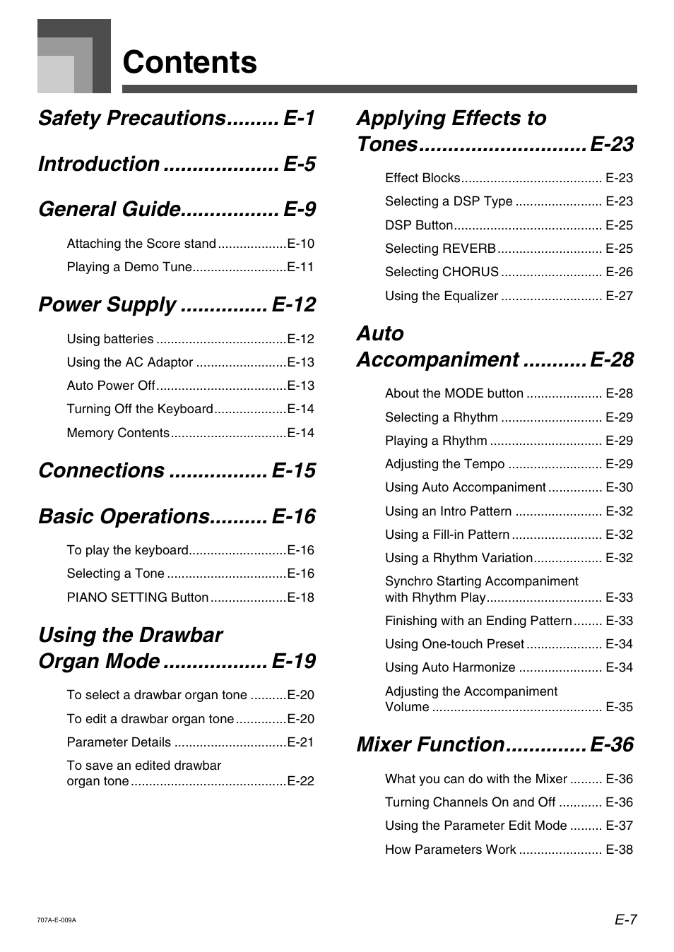 Casio CTK900 User Manual | Page 9 / 116