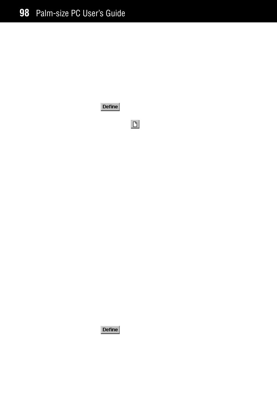 Configuring menu, Assigning operations to main menu buttons, Palm-size pc user’s guide | Casio Palm-size PC User Manual | Page 106 / 141