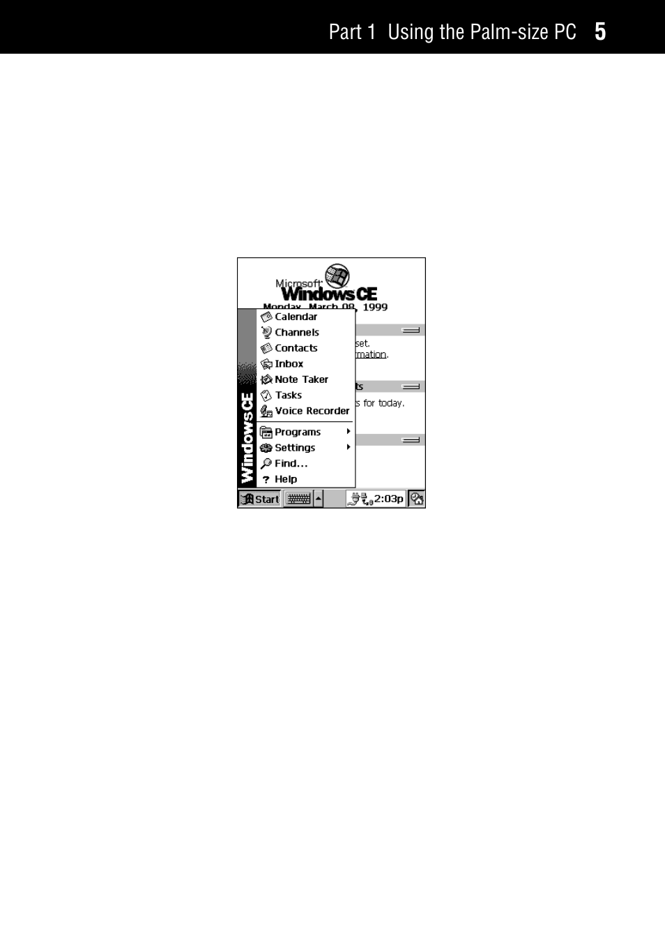 Palm-size pc programs, Part 1 using the palm-size pc | Casio Palm-size PC User Manual | Page 13 / 141