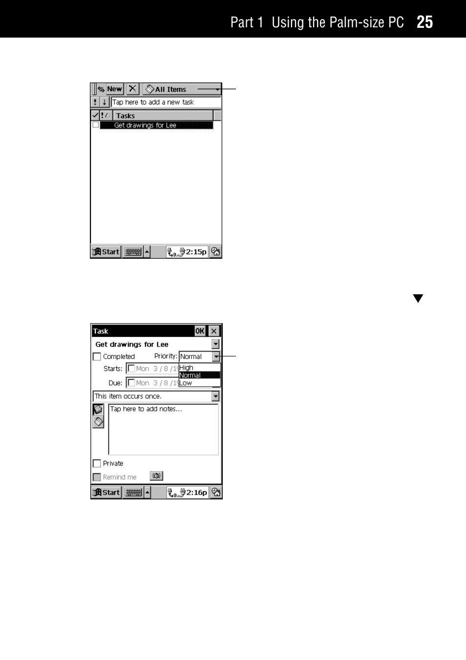 Part 1 using the palm-size pc | Casio Palm-size PC User Manual | Page 33 / 141