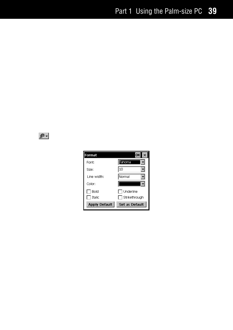 Editing and formatting a note, Part 1 using the palm-size pc | Casio Palm-size PC User Manual | Page 47 / 141